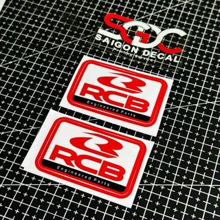 Tem Dán Phuộc RCB Bình Dầu Trắng Đỏ |SGDC - 1 Cái/Bộ|