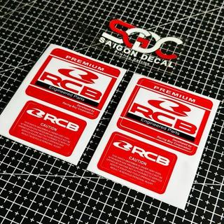 Tem Dán Phuộc RCB Bình Dầu Trắng Đỏ |SGDC - 1 Cái/Bộ|