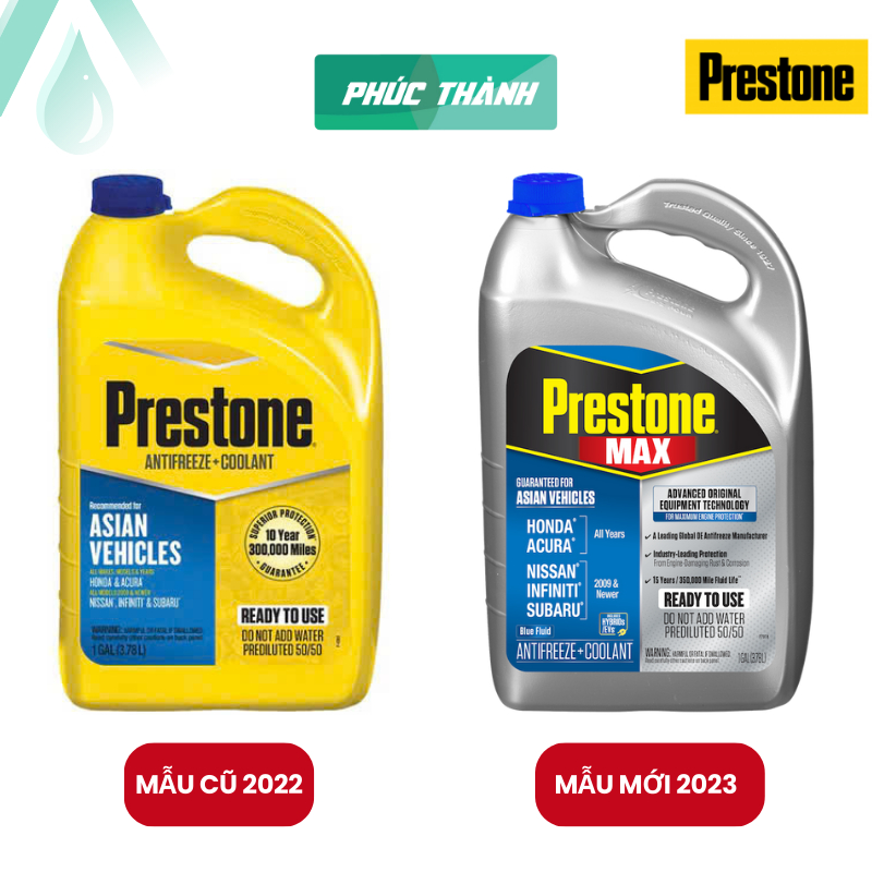 Nước làm mát ô tô màu xanh dương Prestone MAX Asian Vehicles 3,78L nhập khẩu Mỹ - Chính hãng