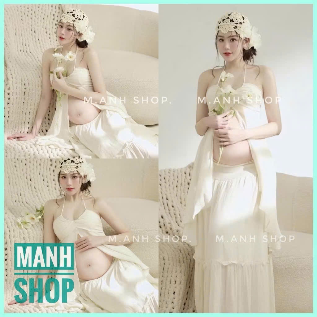 Váy Chụp Bầu Chụp Ảnh Concept Bầu Xinh Đẹp Trẻ Trung Cao