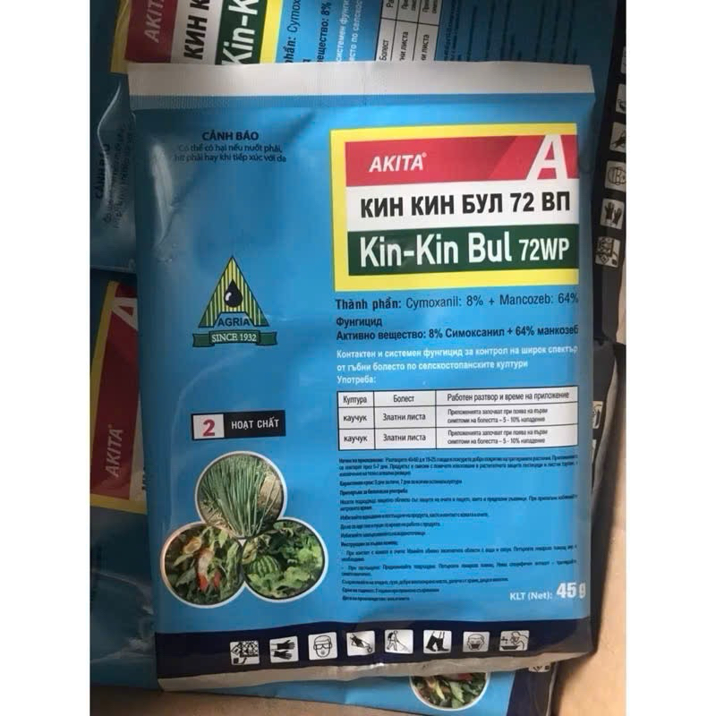Thuốc trừ nấm Kin - Kin Bul 72WP Gói 45Gram Bột xanh | Shopee Việt Nam