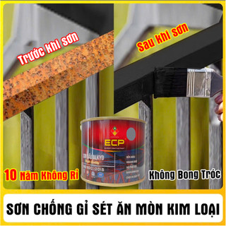 Sơn Chống Han Rỉ, Gỉ Sét, Chống Cháy ECP Lazenta 600ml - Dùng cho bề mặt Sắt, Thép, Tấm Lợp, Lan Can, Cổng, Gầm Xe