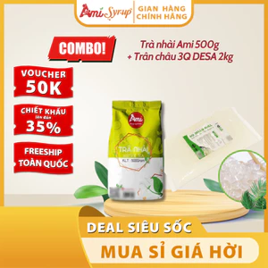 Combo Trà Nhài Ami 500g +Trân Châu 3Q Desa Jelly 2kg