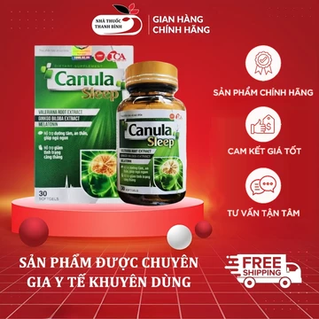 Viên uống ngủ ngon, CANULA SLEEP, hỗ trợ sức khỏe, dưỡng tâm an thần, giảm căng thẳng, stress