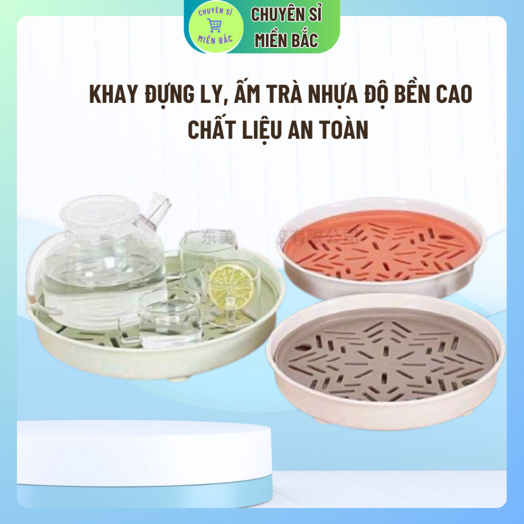 Khay đựng ly, ấm trà nhựa PP cao cấp