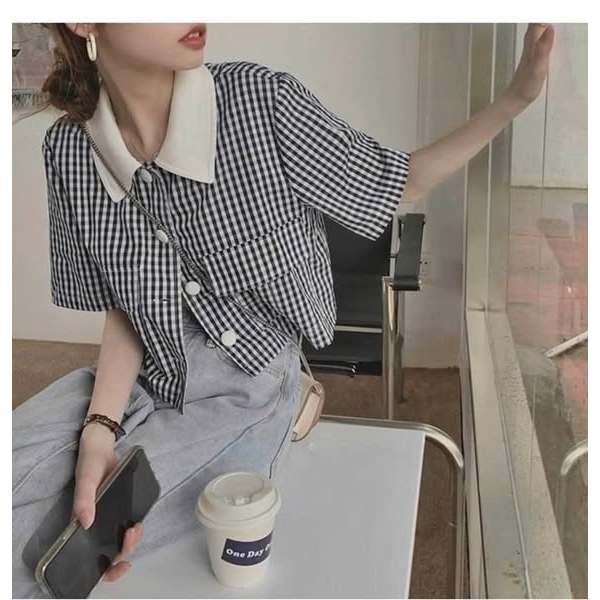 🎀[SƠ MI CROPTOP KẺ CARO SIÊU XINH]🎀              -a4577.