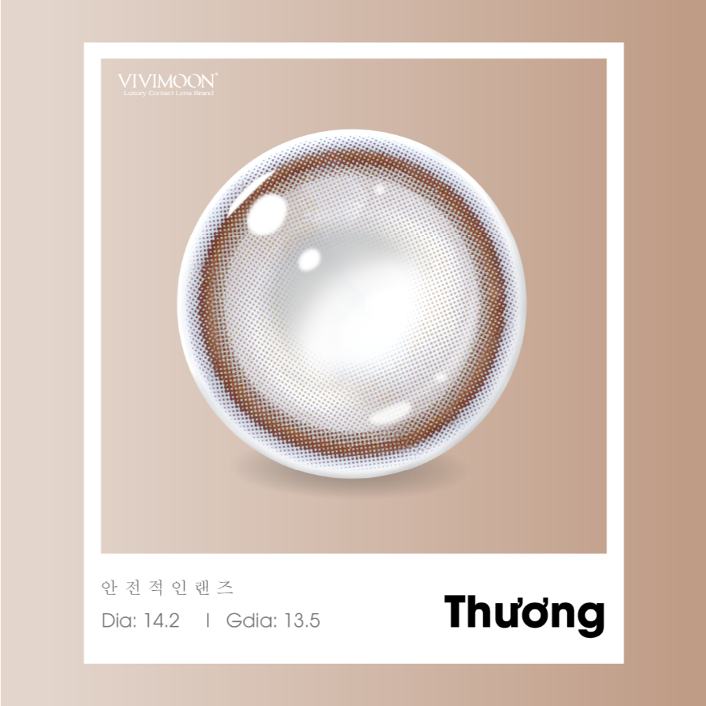 Ảnh Kính áp tròng VIVIMOON màu nâu THƯƠNG, lens cận cho mắt thở BST HÀM ÂN, hạn sử dụng 6 tháng độ cận 0-8 2