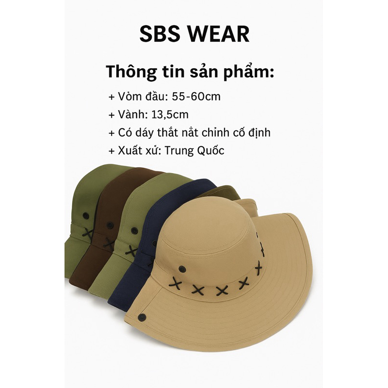 Mũ nữ cao bồi vành rộng chống nắng đan vặn thừng tinh tế , phụ kiện thời trang hàn quốc