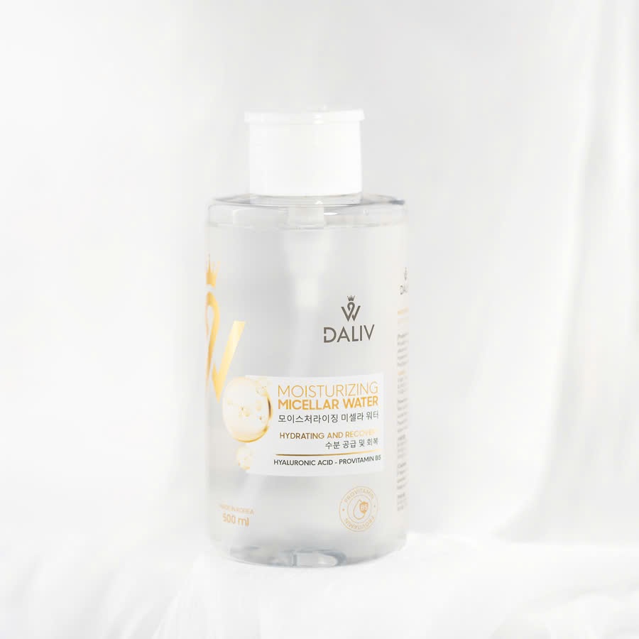 Nước tẩy trang Không Cồn Daliv dưỡng ẩm da 500ML Provitamin B5
