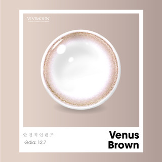 VIVIMOON lens cận 1 ngày Venus Brown, kính áp tròng khóa ẩm màu nâu tự nhiên (Giá 1 chiếc-1 bên mắt, x2 để mua 1 đôi)
