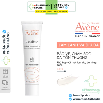 Kem làm dịu hồi phục da Avene Cicalfate Repair Cream 40ml (beauty)