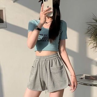 Quần đùi Bigsize nữ lưng chun giá rẻ có dây cột form rộng  co giãn thoải mái thấm hút mồ hôi mềm mát- Q13