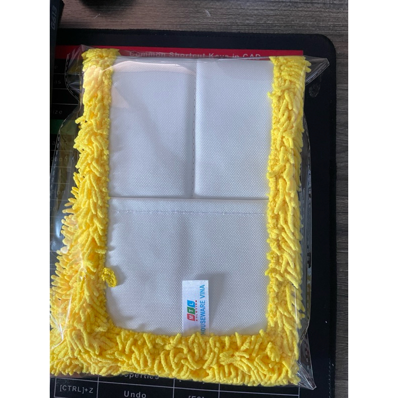 Tấm lau nhà san hô 45cm x 15cm, bẹ lau nhà loại 1 HOUSEWARE VINA - HOMEI (màu vàng)