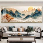 [KÍCH THƯỚC LỚN - TRANH PHONG CẢNH] Tranh Mặt Trời Núi Non Hùng Vĩ - Tranh Laminate Tráng Gương Bo Viền Cao Cấp — ảnh 5