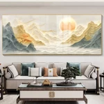 [KÍCH THƯỚC LỚN - TRANH PHONG CẢNH] Tranh Mặt Trời Núi Non Hùng Vĩ - Tranh Laminate Tráng Gương Bo Viền Cao Cấp — ảnh 3