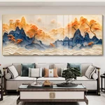 [KÍCH THƯỚC LỚN - TRANH PHONG CẢNH] Tranh Mặt Trời Núi Non Hùng Vĩ - Tranh Laminate Tráng Gương Bo Viền Cao Cấp — ảnh 1