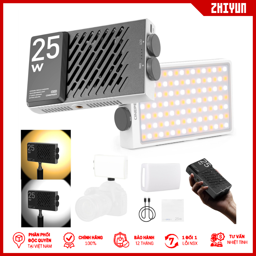 Zhiyun Cinepeer Cm25 Video Light 25w Camera Light Built In - View #4