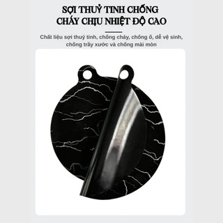 MIẾNG LÓT BẾP TỪ HOẠ TIẾT ĐÁ ĐEN CAO CẤP PROKI, KÍCH THƯỚC 22/24/26CM, CHỊU NHIỆT TỐT, CHỐNG XƯỚC BẾP TỪ HIỆU QUẢ