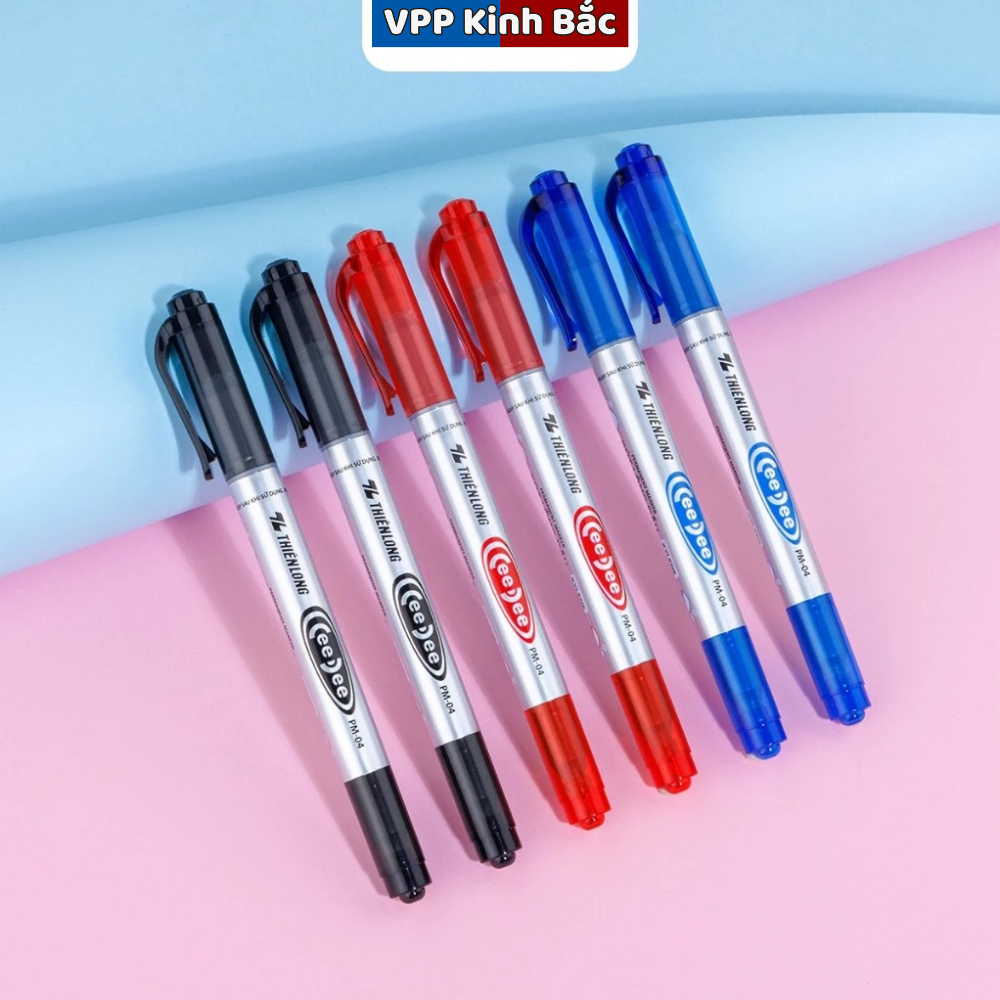 Bút Lông Dầu Thiên Long 2 Đầu Nhỏ PM - 04