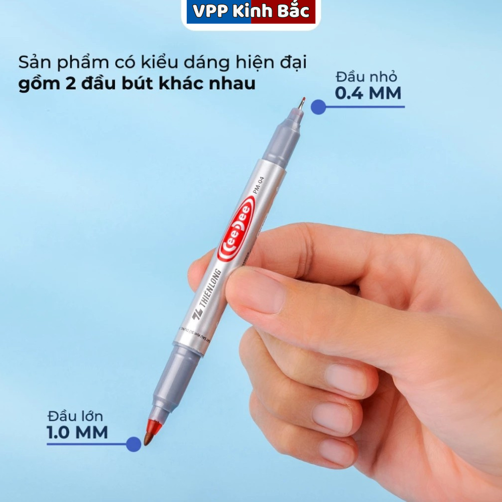 Bút Lông Dầu Thiên Long 2 Đầu Nhỏ PM - 04