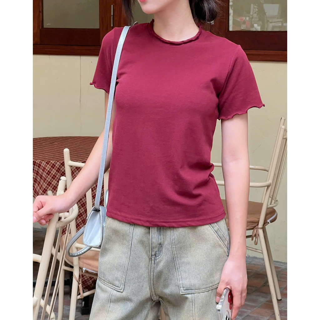 Áo thun babytee cổ bèo sóng Miha Studio