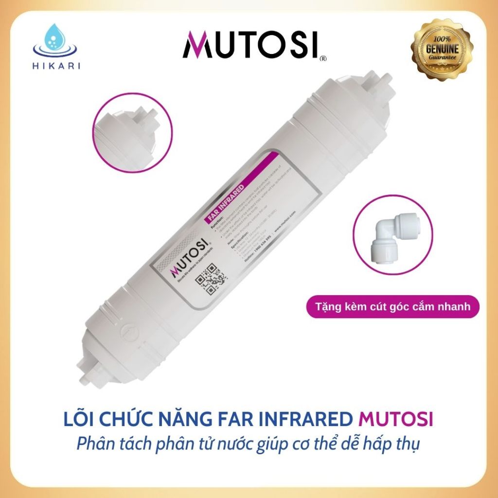 Combo 5 lõi lọc chức năng Mutosi chính hãng gồm T33, Mineral, Far Infrared, Nano Silver và Alkaline