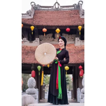 Áo tứ thân quan họ nữ Kinh Bắc cao cấp the 2 lớp vải xịn, Trang phục biểu diễn nữ hát quan họ đầy đủ