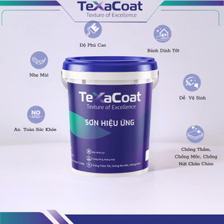 Sơn hiệu ứng bê tông TEXACOAT màu be XT-123 chống thấm, chống mốc, nứt chân chim bền màu định mức 1Kg/m2