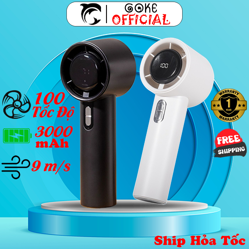 Quạt mini GOKE siêu mạnh pin khỏe bảo hành 1 năm | Shopee Việt Nam