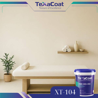 Sơn hiệu ứng bê tông TEXACOAT màu be XT-104 chống thấm, chống mốc, nứt chân chim bền màu định mức 1Kg/m2