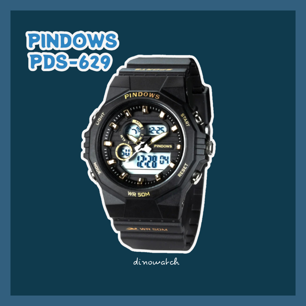 ĐỒNG HỒ THỂ THAO PINDOWS PDS 629 DÂY CAO SU 44MM DÀNH CHO HỌC SINH