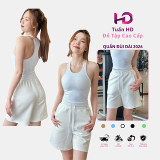 Quần Đùi 2026 Nữ  Quần Short Lửng Tập Gym,Yoga Cạp Dây Rút Điều Chỉnh Thoáng Khí Co Giãn 4 Chiều