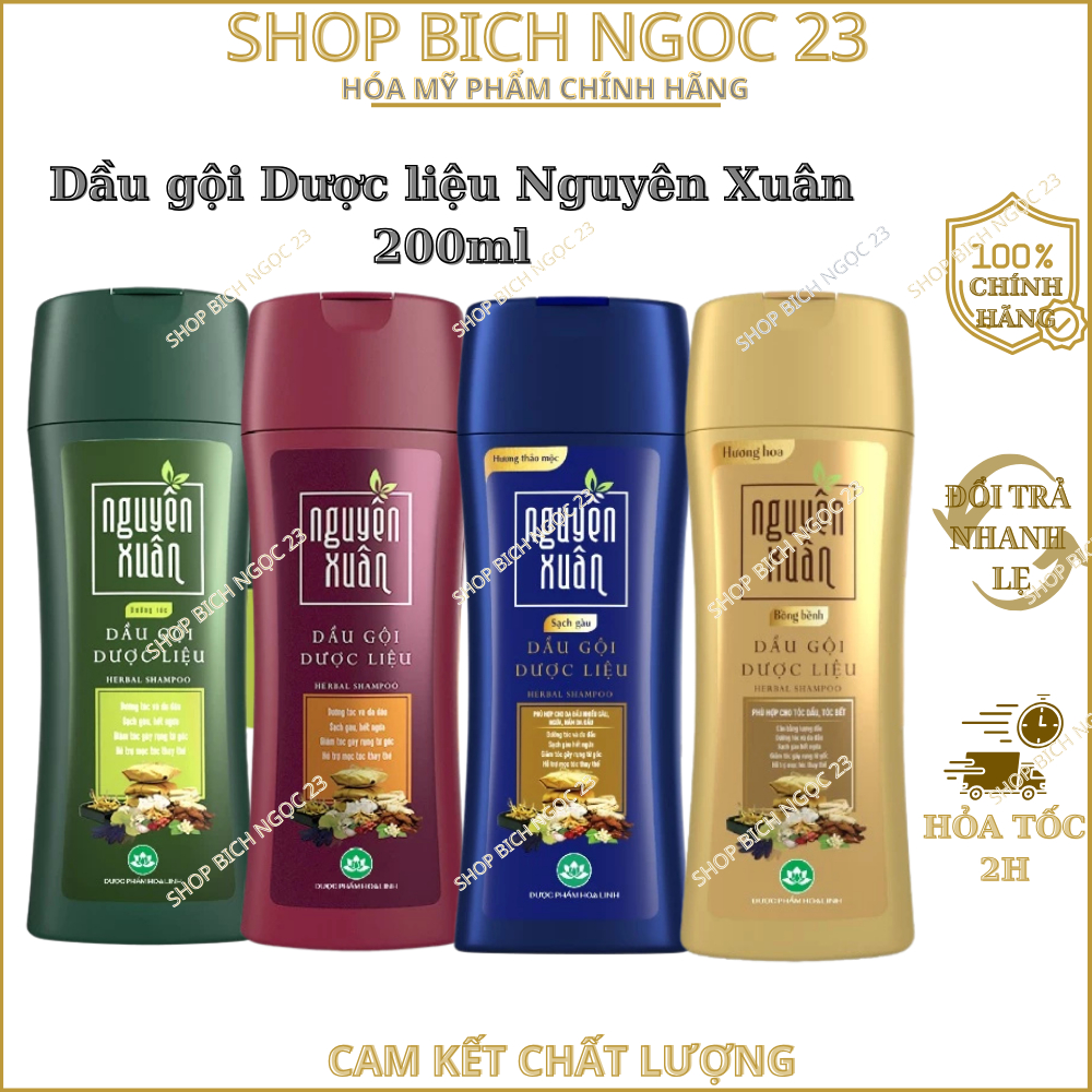 Dầu Gội Dược Liệu Nguyên Xuân Cho Tóc Bồng Bềnh Dành Cho Tóc Dầu Bết 200ML