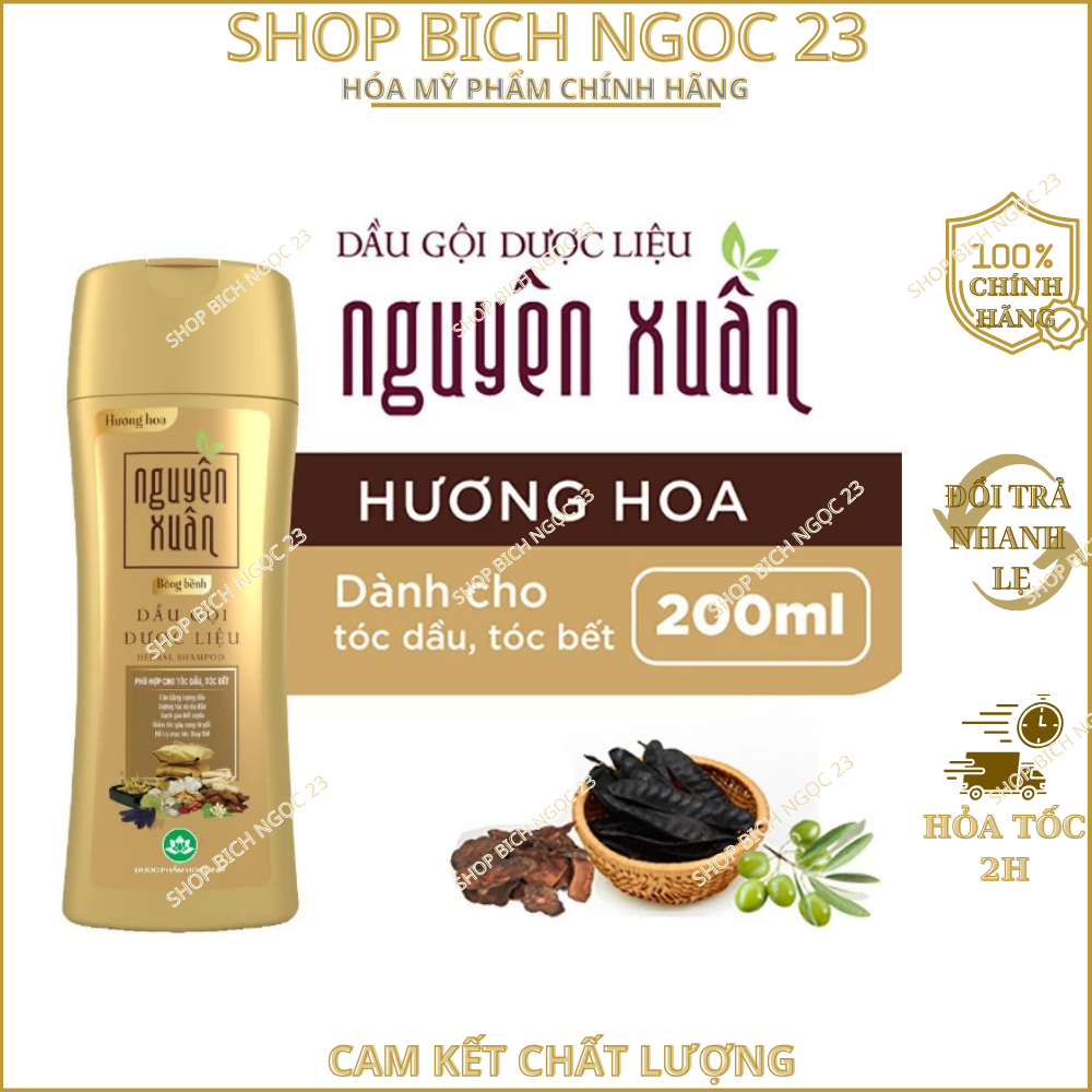 Dầu Gội Dược Liệu Nguyên Xuân Cho Tóc Bồng Bềnh Dành Cho Tóc Dầu Bết 200ML