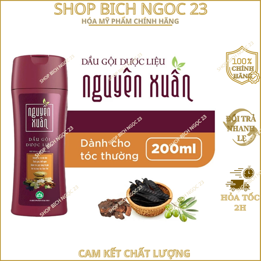 Dầu Gội Dược Liệu Nguyên Xuân Cho Tóc Bồng Bềnh Dành Cho Tóc Dầu Bết 200ML