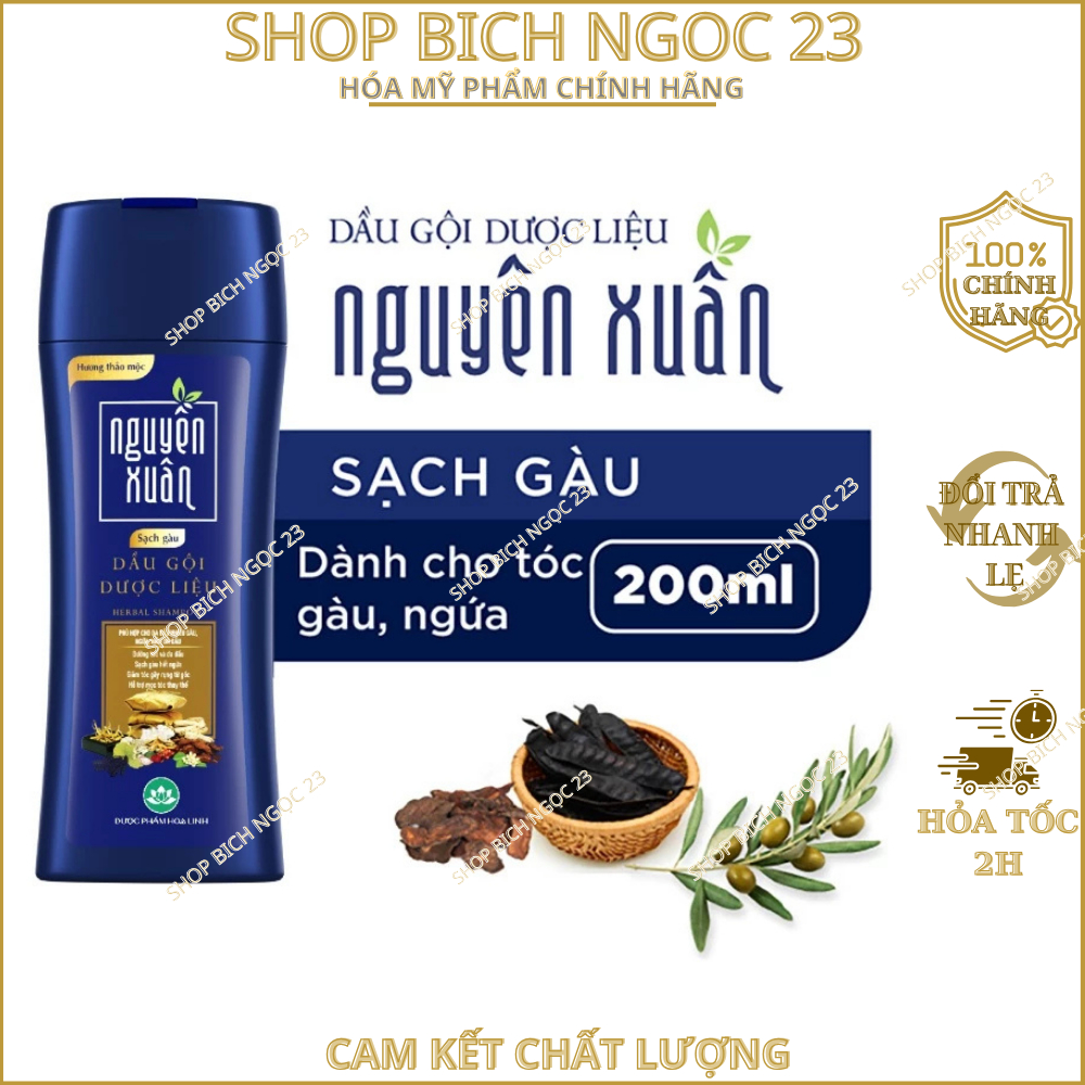 Dầu Gội Dược Liệu Nguyên Xuân Cho Tóc Bồng Bềnh Dành Cho Tóc Dầu Bết 200ML