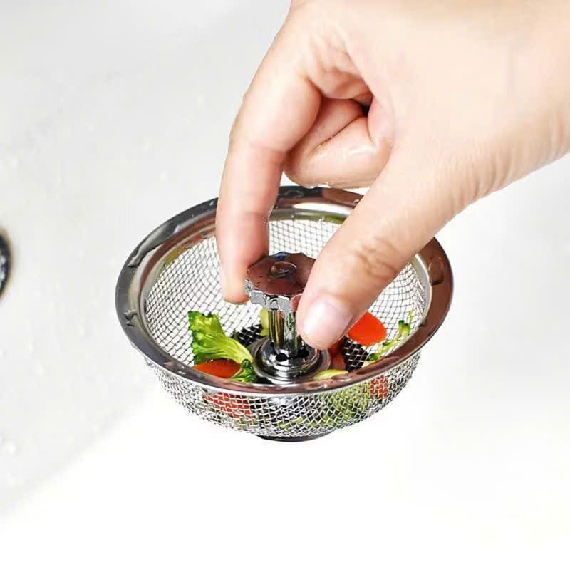 [COMBO 10] Nắp Lọc Rác Có Núm Thép Không Gỉ Tiện Dụng,Nắp Lưới Chặn Rác Inox Thoát Nước Nhanh - GIỎ LỌC RÁC BỒN RỬA BÁT