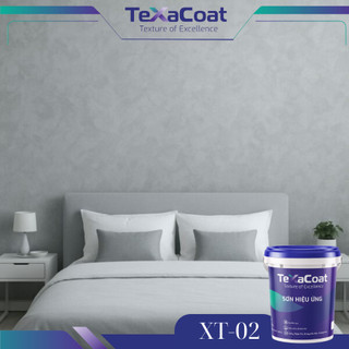 Sơn hiệu ứng bê tông Texacoat màu ghi XT-02 co giãn tốt, chống nứt chân chim, định mức 1kg/m2