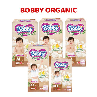 [MUA 2 TẶNG QUÀ]  Tã Quần Bobby Organic Siêu Mỏng Thoáng Khí Ngừa Hăm Cho Bé Da Nhạy Cảm - Tặng Thêm 4 Miếng -Ichimall