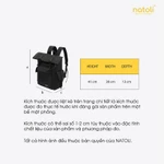 Balo chống nước du lịch thương hiệu NATOLI chất vải canvas nhiều ngăn cao cấp BST FOLD BACKPACK B10 — ảnh 7