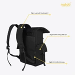 Balo chống nước du lịch thương hiệu NATOLI chất vải canvas nhiều ngăn cao cấp BST FOLD BACKPACK B10 — ảnh 8