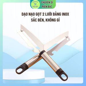Dao Nạo Gọt Rau Củ Quả 2 Lưỡi Bằng Inox