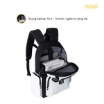 Balo local brand học sinh hàn quốc thương hiệu NATOLI chất vải canvas thời trang chống nước dày dặn ICON BACKPACK B13 — ảnh 8