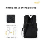 Balo local brand học sinh hàn quốc thương hiệu NATOLI chất vải canvas thời trang chống nước dày dặn ICON BACKPACK B13 — ảnh 6