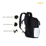Balo local brand học sinh hàn quốc thương hiệu NATOLI chất vải canvas thời trang chống nước dày dặn ICON BACKPACK B13 — ảnh 5