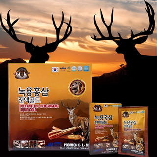 (Date 11/2027) Nước Hồng Sâm Nhung Hươu Gold Pocheon K-L-M Hàn Quốc hộp 30 gói x 70ml