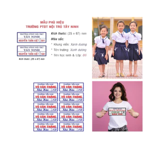 COMBO 5 CÁI BẢNG TÊN PHÙ HIỆU HỌC SINH CÁC TRƯỜNG TH,THCS,THPT.IN THEO YÊU CẦU