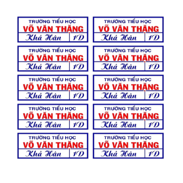 [HỎA TỐC][HÌNH ỦI NHIỆT] COMBO 5 CÁI BẢNG TÊN PHÙ HIỆU HỌC SINH CÁC TRƯỜNG TH,THCS,THPT.IN THEO YÊU CẦU