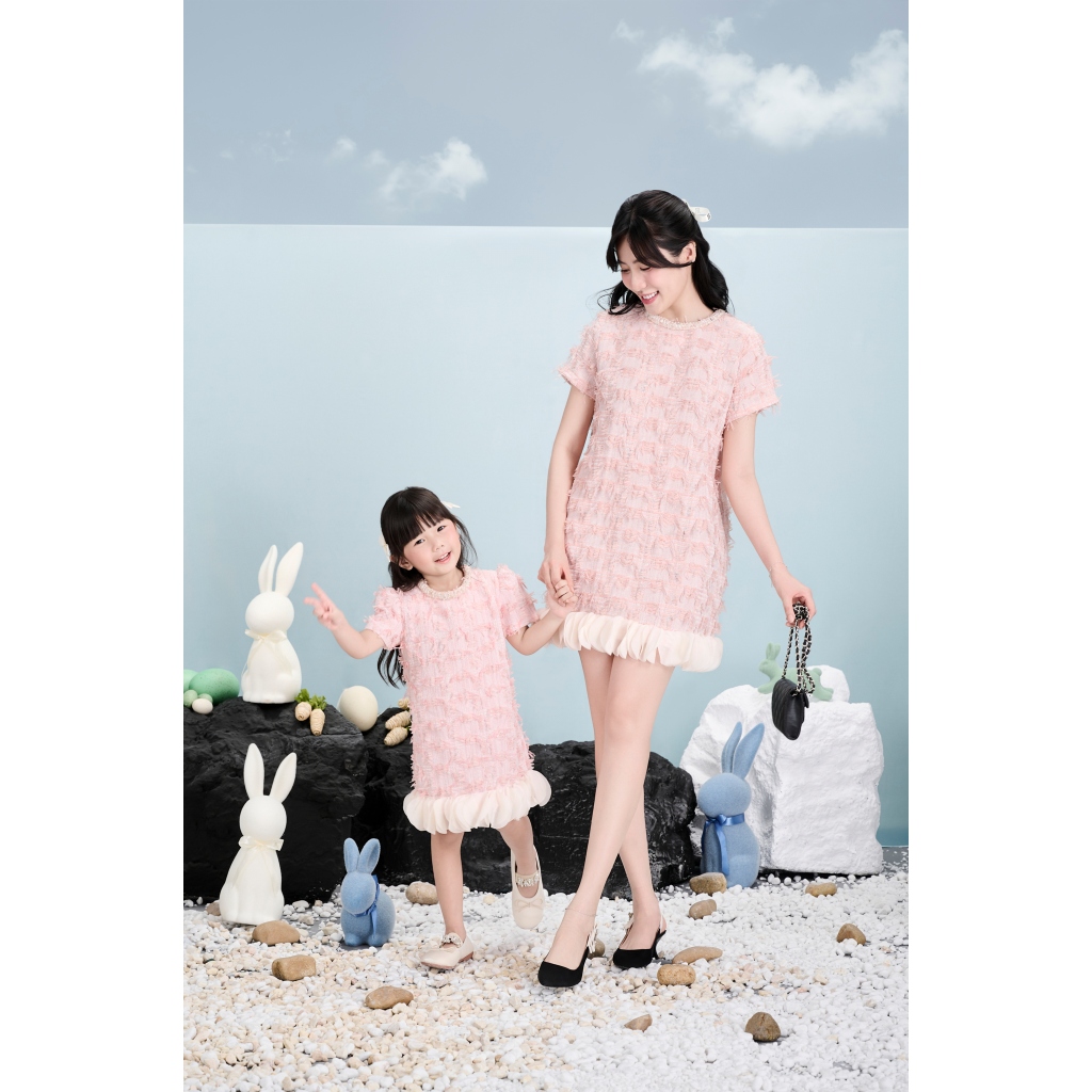 Ảnh RẬP BABY - Váy Baby Tweed Hồng - BABI 04 3