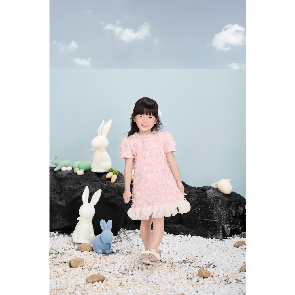 Ảnh RẬP BABY - Váy Baby Tweed Hồng - BABI 04 4